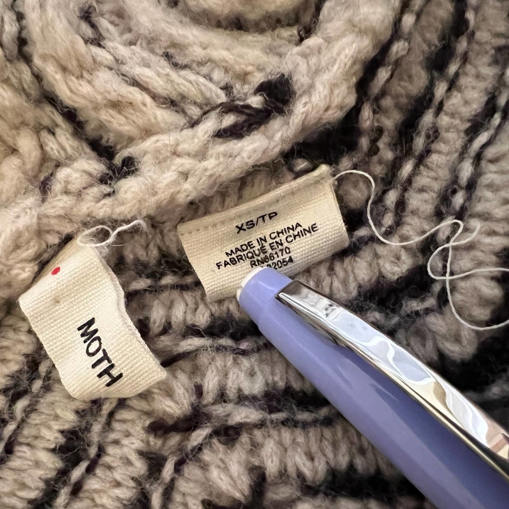 Moth Anthropologie Filamentous Chevron Cardigan Size XS - Picture 13 of 14